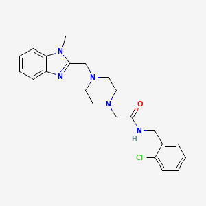 N-(2-chlorobenzyl)-2-(4-((1-methyl-1H-benzo[d]imidazol-2-yl)methyl)piperazin-1-yl)acetamide