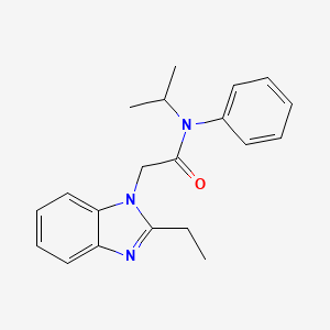molecular formula C20H23N3O B2411143 2-(2-ethylbenzimidazol-1-yl)-N-phenyl-N-propan-2-ylacetamide CAS No. 305346-91-2