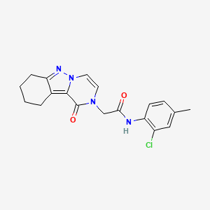 molecular formula C19H19ClN4O2 B2411144 N-(2-Chloro-4-methylphenyl)-2-(1-oxo-7,8,9,10-tetrahydropyrazino[1,2-b]indazol-2-yl)acetamide CAS No. 2325801-79-2