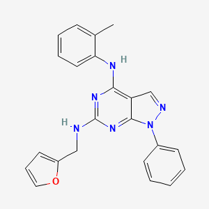 N~6~-(furan-2-ylmethyl)-N~4~-(2-methylphenyl)-1-phenyl-1H-pyrazolo[3,4-d]pyrimidine-4,6-diamine