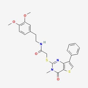 N-[2-(3,4-dimethoxyphenyl)ethyl]-2-[(3-methyl-4-oxo-7-phenyl-3,4-dihydrothieno[3,2-d]pyrimidin-2-yl)sulfanyl]acetamide