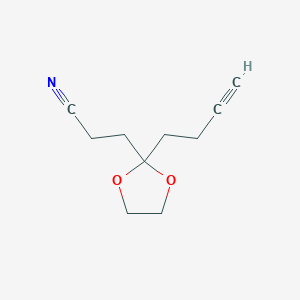 3-(2-But-3-ynyl-1,3-dioxolan-2-yl)propanenitrile