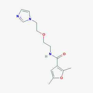 molecular formula C14H19N3O3 B2411157 N-(2-(2-(1H-咪唑-1-基)乙氧基)乙基)-2,5-二甲基呋喃-3-甲酰胺 CAS No. 2034567-19-4