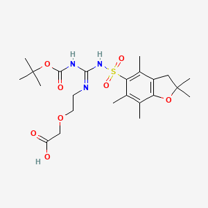 molecular formula C23H35N3O8S B2411162 N-Pbf,N'-Boc-amidino-AEA CAS No. 1263049-05-3