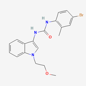 molecular formula C19H20BrN3O2 B2411164 1-(4-溴-2-甲基苯基)-3-(1-(2-甲氧基乙基)-1H-吲哚-3-基)脲 CAS No. 941909-09-7