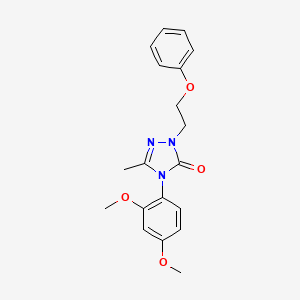 molecular formula C19H21N3O4 B2411178 4-(2,4-dimethoxyphenyl)-5-methyl-2-(2-phenoxyethyl)-2,4-dihydro-3H-1,2,4-triazol-3-one CAS No. 861206-44-2