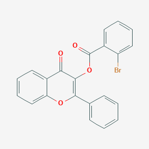 molecular formula C22H13BrO4 B241118 4-oxo-2-phenyl-4H-chromen-3-yl 2-bromobenzoate 