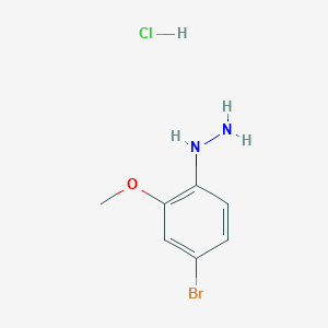 molecular formula C7H10BrClN2O B2411183 (4-Bromo-2-methoxyphenyl)hydrazine hydrochloride CAS No. 1353636-61-9