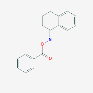 molecular formula C18H17NO2 B2411195 1-{[(3-Methylbenzoyl)oxy]imino}-1,2,3,4-tetrahydronaphthalin CAS No. 383148-79-6