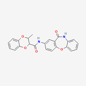 3-methyl-N-(11-oxo-10,11-dihydrodibenzo[b,f][1,4]oxazepin-2-yl)-2,3-dihydrobenzo[b][1,4]dioxine-2-carboxamide