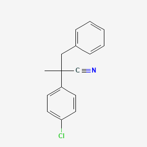 2-(4-Chlorophenyl)-2-methyl-3-phenylpropanenitrile