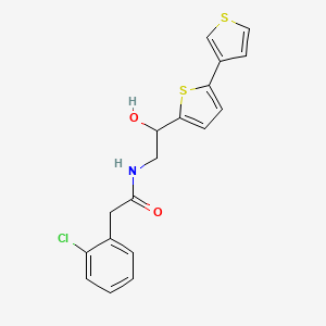 N-(2-{[2,3'-bithiophene]-5-yl}-2-hydroxyethyl)-2-(2-chlorophenyl)acetamide