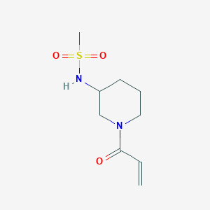 molecular formula C9H16N2O3S B2411212 N-[1-(prop-2-enoyl)piperidin-3-yl]methanesulfonamide CAS No. 1179509-93-3