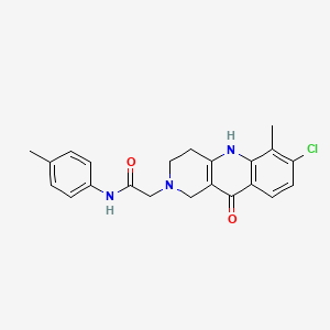 molecular formula C22H22ClN3O2 B2411220 2-(7-氯-6-甲基-10-氧代-1,3,4,5-四氢苯并[b][1,6]萘啶-2-基)-N-(4-甲基苯基)乙酰胺 CAS No. 1251591-71-5