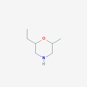 molecular formula C7H15NO B2411228 2-Ethyl-6-methylmorpholine CAS No. 59630-15-8