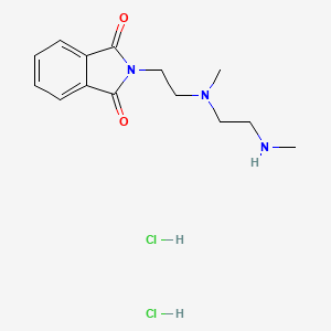 molecular formula C14H21Cl2N3O2 B2411229 2-(2-{methyl[2-(methylamino)ethyl]amino}ethyl)-2,3-dihydro-1H-isoindole-1,3-dione dihydrochloride CAS No. 1803562-49-3