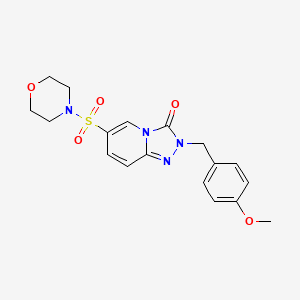 molecular formula C18H20N4O5S B2411233 2-(4-methoxybenzyl)-6-(morpholinosulfonyl)-[1,2,4]triazolo[4,3-a]pyridin-3(2H)-one CAS No. 1251698-92-6