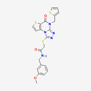 N-(3-methoxybenzyl)-2-((5-oxo-4-(thiophen-2-ylmethyl)-4,5-dihydrothieno[2,3-e][1,2,4]triazolo[4,3-a]pyrimidin-1-yl)thio)acetamide