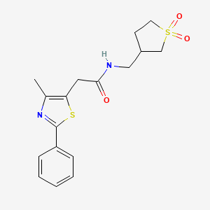 N-((1,1-dioxidotetrahydrothiophen-3-yl)methyl)-2-(4-methyl-2-phenylthiazol-5-yl)acetamide