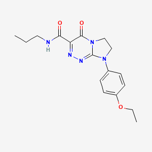 molecular formula C17H21N5O3 B2411245 8-(4-ethoxyphenyl)-4-oxo-N-propyl-4,6,7,8-tetrahydroimidazo[2,1-c][1,2,4]triazine-3-carboxamide CAS No. 946361-29-1
