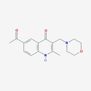molecular formula C17H20N2O3 B241127 6-acetyl-2-methyl-3-(morpholin-4-ylmethyl)-1H-quinolin-4-one 