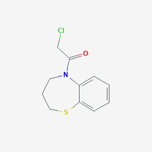 molecular formula C11H12ClNOS B2411270 2-Chloro-1-(3,4-dihydro-2H-1,5-benzothiazepin-5-yl)ethanone CAS No. 2305351-92-0