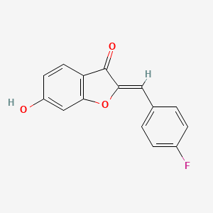 molecular formula C15H9FO3 B2411279 (2Z)-2-(4-氟苯基亚甲基)-6-羟基-1-苯并呋喃-3(2H)-酮 CAS No. 139311-84-5