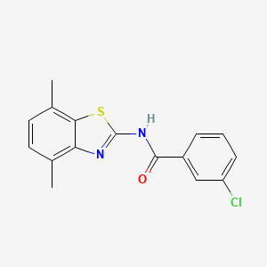 3-chloro-N-(4,7-dimethyl-1,3-benzothiazol-2-yl)benzamide