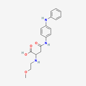 molecular formula C19H23N3O4 B2411304 2-((2-Methoxyethyl)amino)-4-oxo-4-((4-(phenylamino)phenyl)amino)butanoic acid CAS No. 1048005-93-1