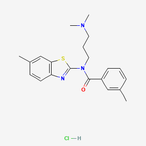 N-(3-(dimethylamino)propyl)-3-methyl-N-(6-methylbenzo[d]thiazol-2-yl)benzamide hydrochloride