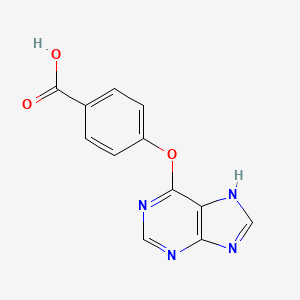 molecular formula C12H8N4O3 B2411310 4-(7H-purin-6-yloxy)benzoic acid CAS No. 1219566-93-4