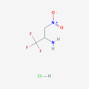 molecular formula C3H6ClF3N2O2 B2411315 2-Amino-3,3,3-trifluoro-1-nitropropane hydrochloride CAS No. 112091-97-1
