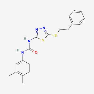 1-(3,4-Dimethylphenyl)-3-(5-(phenethylthio)-1,3,4-thiadiazol-2-yl)urea