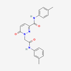 molecular formula C21H20N4O3 B2411320 6-氧代-1-(2-氧代-2-(间甲苯胺基)乙基)-N-(对甲苯基)-1,6-二氢吡啶-3-甲酰胺 CAS No. 932990-70-0