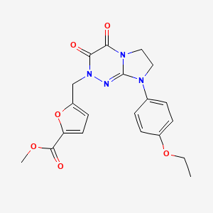 molecular formula C20H20N4O6 B2411327 methyl 5-((8-(4-ethoxyphenyl)-3,4-dioxo-3,4,7,8-tetrahydroimidazo[2,1-c][1,2,4]triazin-2(6H)-yl)methyl)furan-2-carboxylate CAS No. 941996-48-1