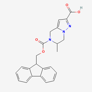 5-(9H-Fluoren-9-ylmethoxycarbonyl)-6-methyl-6,7-dihydro-4H-pyrazolo[1,5-a]pyrazine-2-carboxylic acid