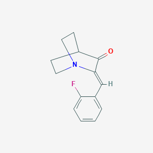 (2Z)-2-[(2-fluorophenyl)methylidene]-1-azabicyclo[2.2.2]octan-3-one