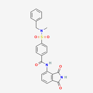molecular formula C23H19N3O5S B2411343 4-[benzyl(methyl)sulfamoyl]-N-(1,3-dioxoisoindol-4-yl)benzamide CAS No. 683792-08-7