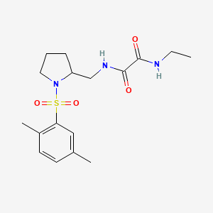 molecular formula C17H25N3O4S B2411344 N1-((1-((2,5-dimethylphenyl)sulfonyl)pyrrolidin-2-yl)methyl)-N2-ethyloxalamide CAS No. 896289-55-7