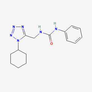 molecular formula C15H20N6O B2411346 1-((1-环己基-1H-四唑-5-基)甲基)-3-苯基脲 CAS No. 921150-96-1