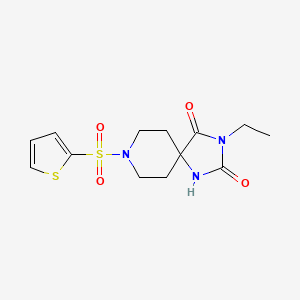 3-Ethyl-8-(thiophen-2-ylsulfonyl)-1,3,8-triazaspiro[4.5]decane-2,4-dione