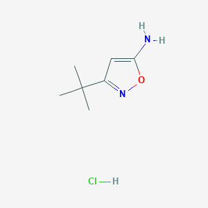 molecular formula C7H13ClN2O B2411356 3-Tert-butyl-1,2-oxazol-5-amine hydrochloride CAS No. 1171086-95-5; 59669-59-9