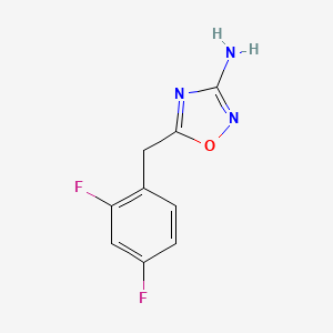 molecular formula C9H7F2N3O B2411370 5-[(2,4-二氟苯基)甲基]-1,2,4-恶二唑-3-胺 CAS No. 1512408-08-0