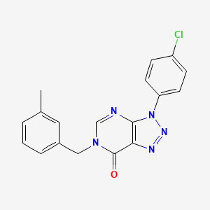 molecular formula C18H14ClN5O B2411383 3-(4-氯苯基)-6-[(3-甲基苯基)甲基]三唑并[4,5-d]嘧啶-7-酮 CAS No. 893914-07-3