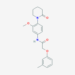 molecular formula C21H24N2O4 B2411389 N-(3-甲氧基-4-(2-氧代哌啶-1-基)苯基)-2-(间甲苯氧基)乙酰胺 CAS No. 942013-93-6