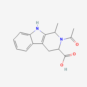 molecular formula C15H16N2O3 B2411393 2-Acetyl-1-methyl-2,3,4,9-tetrahydro-1H-beta-carboline-3-carboxylic acid CAS No. 293326-81-5