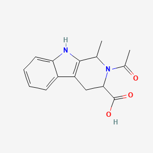 molecular formula C15H16N2O3 B2411393 Acide 2-acétyl-1-méthyl-2,3,4,9-tétrahydro-1H-β-carboline-3-carboxylique CAS No. 293326-81-5