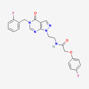 N-(2-(5-(2-fluorobenzyl)-4-oxo-4,5-dihydro-1H-pyrazolo[3,4-d]pyrimidin-1-yl)ethyl)-2-(4-fluorophenoxy)acetamide