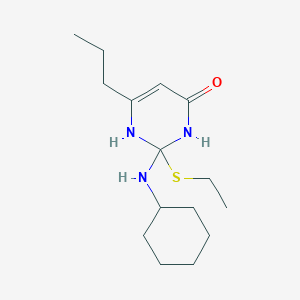 2-(cyclohexylamino)-2-(ethylsulfanyl)-6-propyl-2,3-dihydro-4(1H)-pyrimidinone