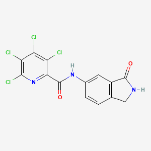 3,4,5,6-tetrachloro-N-(3-oxo-2,3-dihydro-1H-isoindol-5-yl)pyridine-2-carboxamide
